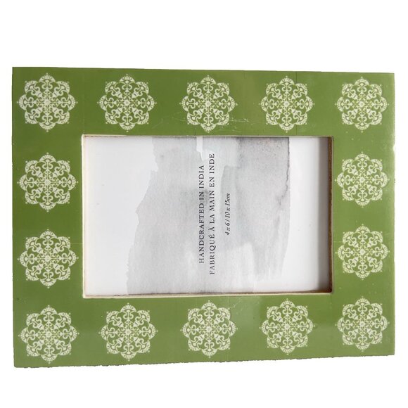 Olive Green Tile Photo Frame 4 x 6 Photograph Vertical or Horizontal Versatile - Picture 5 of 5